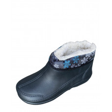Женские Галоши Kredo 20-32(На Меху) Чёрные